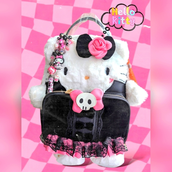 Sanrio Hello Kitty Halloween ☠️Lace Figural Mini Backpack, Charm